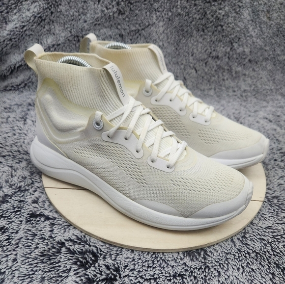 Lululemon Chargefeel Mid Women's Workout Shoe WHT/ANCH/WHT Size 8.5 - Picture 1 of 9